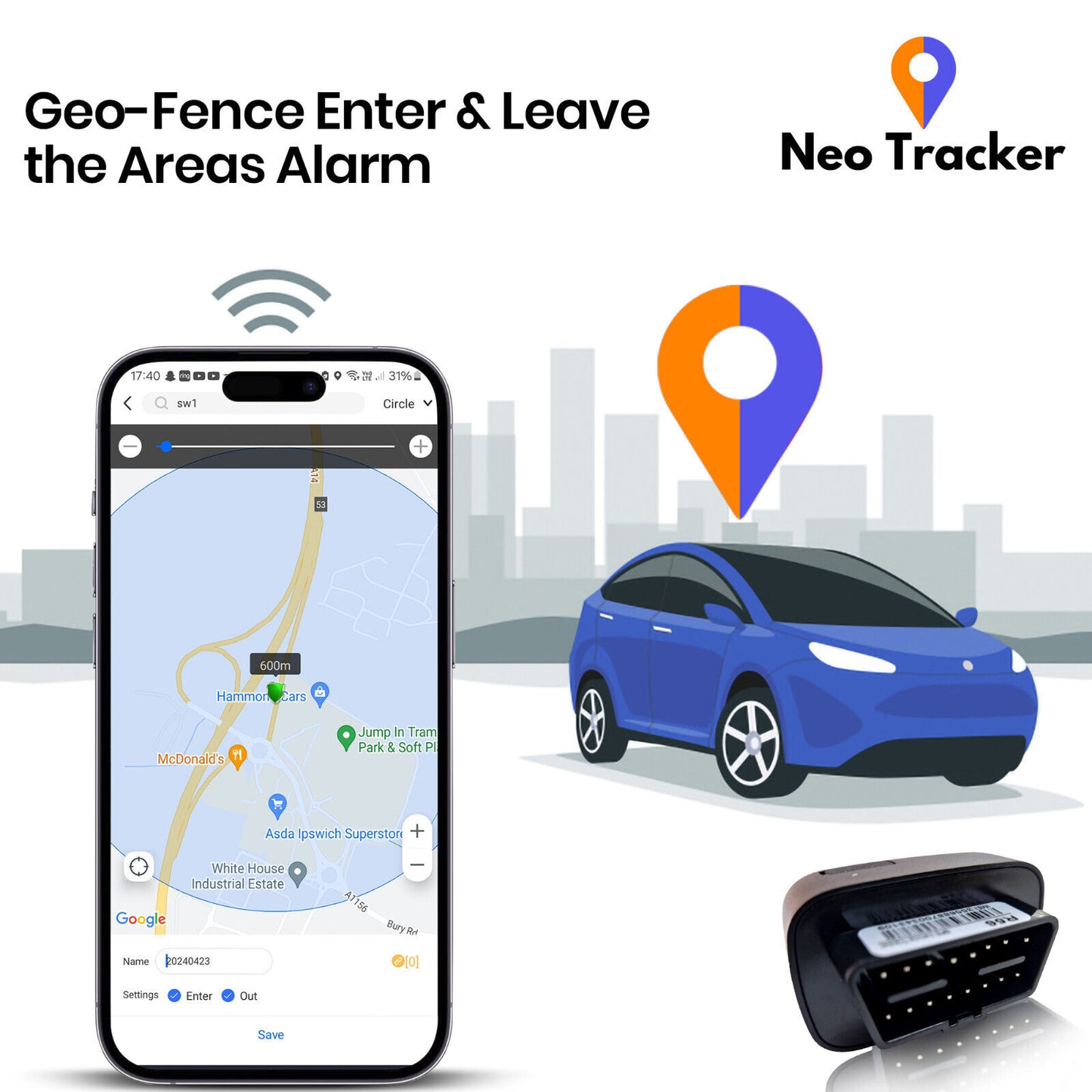 OBDII GPS 2G Real-time tracker